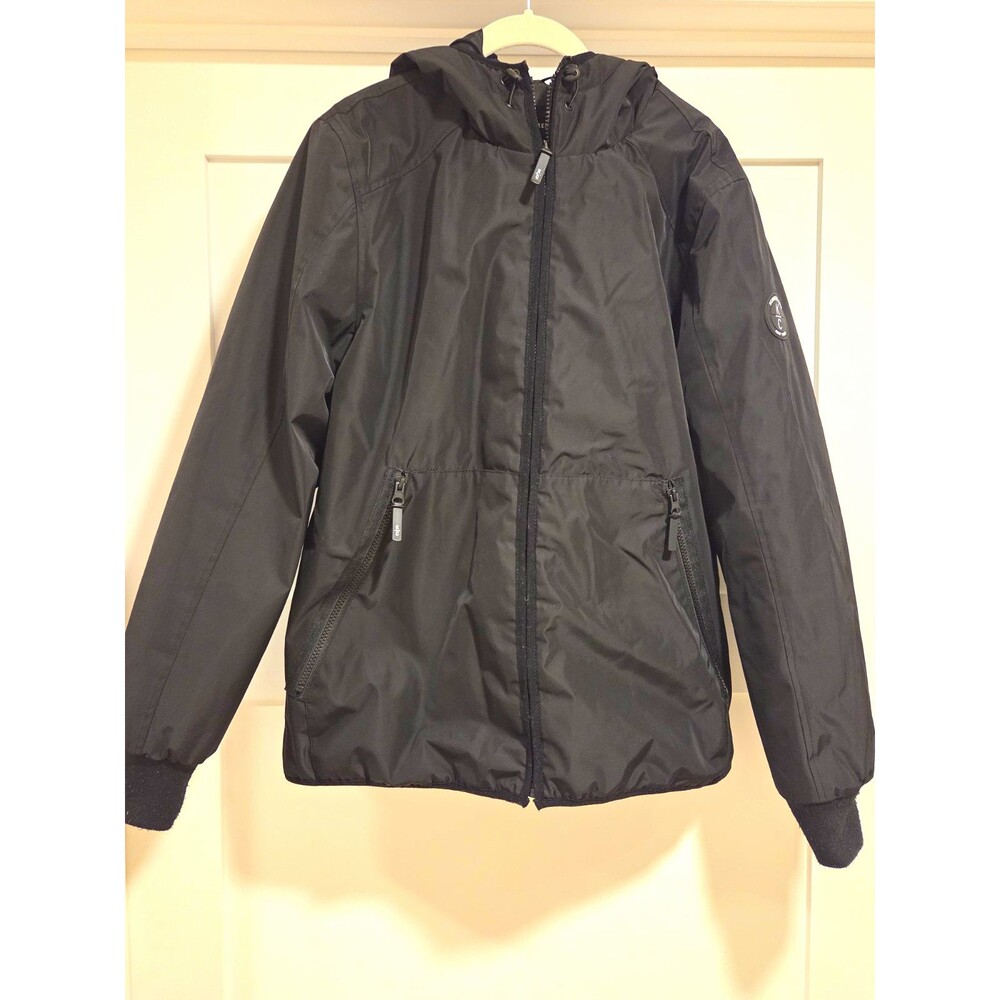 Kenneth Cole Mens M Black Hooded Insulated Puffer Jacket Winter Outdoor Coat